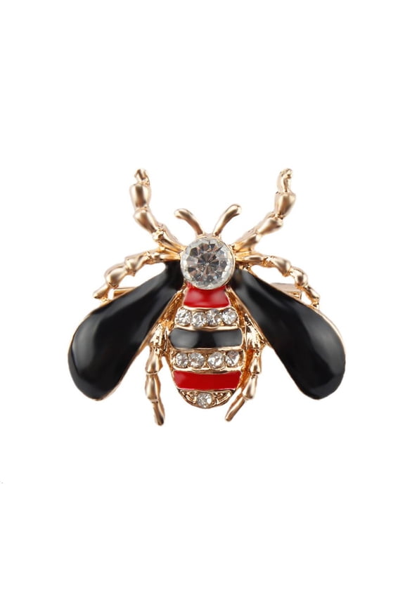 Bee Brooch Enamel for Rhinestone Bug Honey Pin Exquisite Clothes Dress Scarf Dec