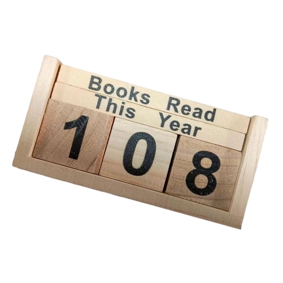 Giaone Books Read This Year Counter Sign With Numbered Cubes Reading Trackers Home Library Decors for Readers Teachers