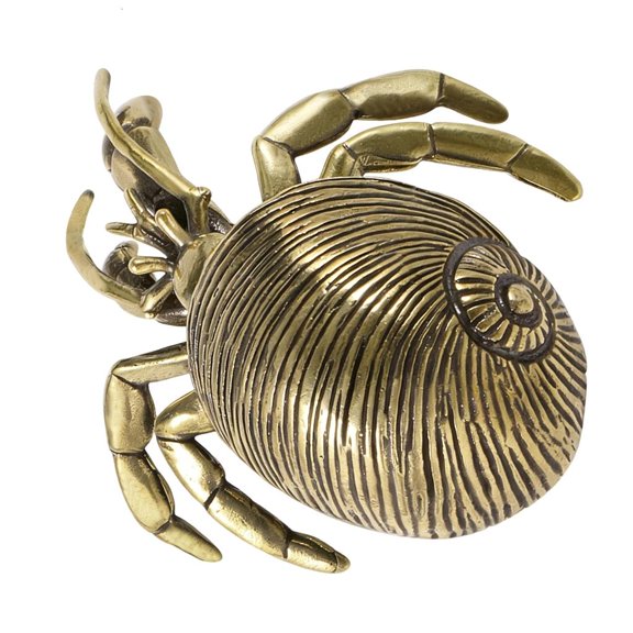 Giaone Brass Crabs Figurines Statues Hermit Crabs Sculptures Collectibles Table Ornament for Home Desktop Decors