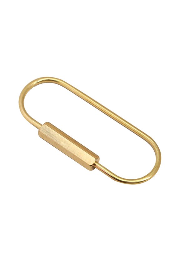 Brass Screw Lock Keychain Clip Fashion Key Holders Clip D Shaped Keyring