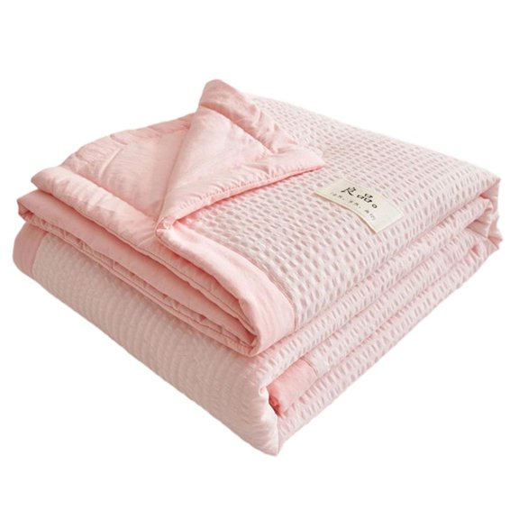 Giaone Bubble Texture Air Conditioning Bedding Quilt Gentle On Skin Wicking Breathable Cooling Comforter Throw Blanket