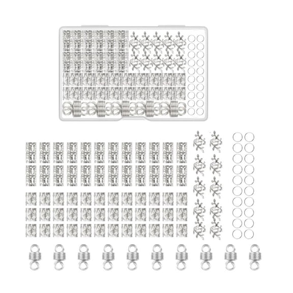 Giaone Bulk 100 Metal Hair Charm For Braids DIY Dreadlocks Jewelry Accessories Set