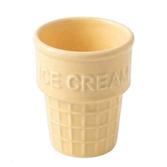 Giaone Ceramic Ice Cream Bowl Fun Cone Shape Sundae Dessert Container Perfect For Candy Fruit And Yogurts