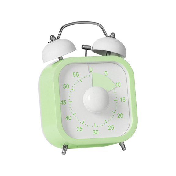 Giaone Children Time Reminder Countdown Clock with Twin Bells Loud Alarm for Study