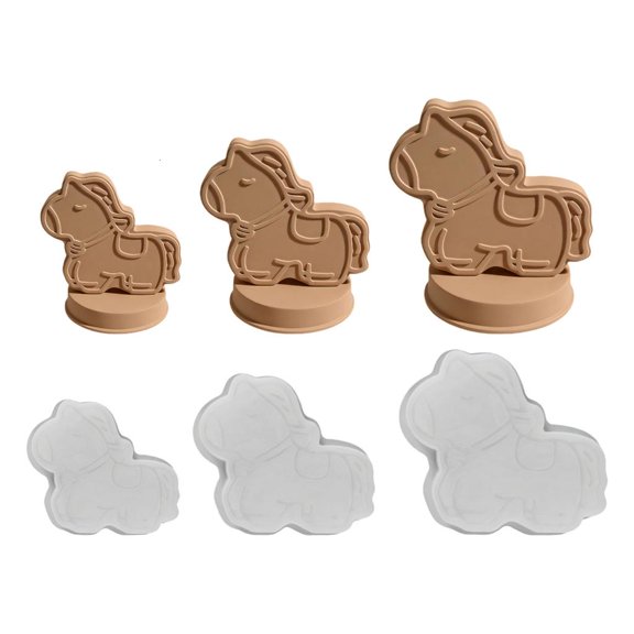 Giaone Chinese Zodiacs Horse Shaped Silicone Set Of 3 For Craft And Home Decorations