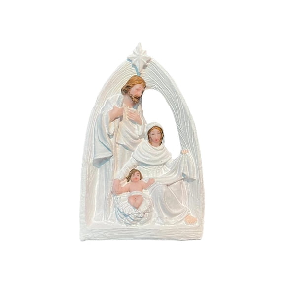 Giaone Christmas Nativity Figurines Resin Manger Holy Family Nativity Scene Statue