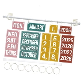 Giaone Classroom Flipping Calendar Bulletin Board Set with Holder 54 Date Cards