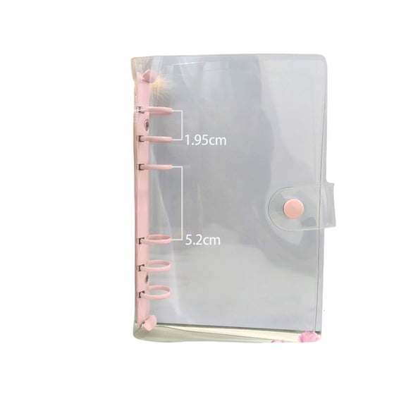 Giaone Clear Notebook Binders Soft Binder with Snap Button 6 Rings Planner Binder