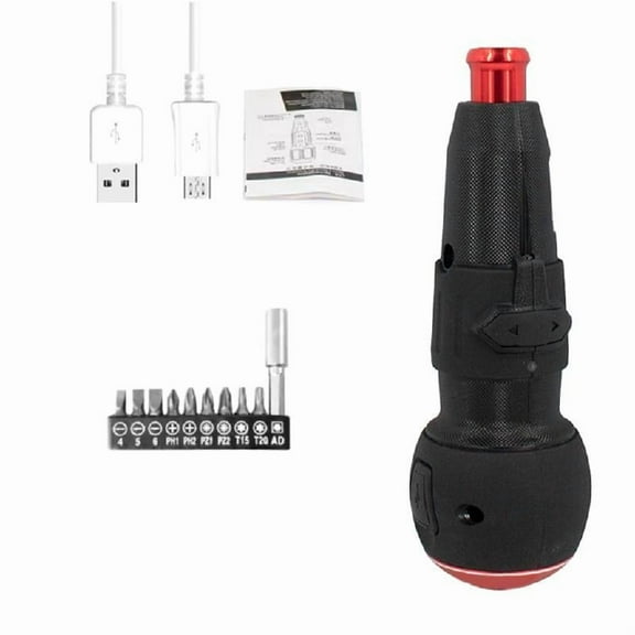 Giaone Cordless Electric Screwdriver Mini Home Screwdriver with Magnetic Tip Work Light USB Rechargeable for DIY