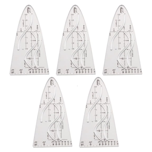 Giaone Cosine Ruler for Mathematical Functions, Parabola Ruler for Teacher, Students