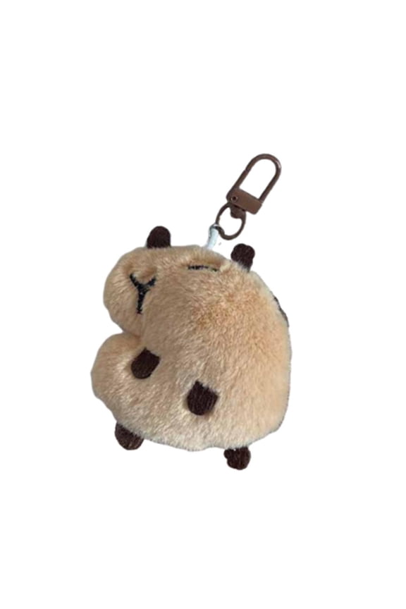 Realistic Capybara Plush Keyring Fun Accessory Bag Charm Keychain Ornament