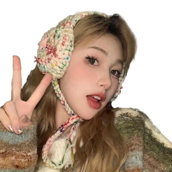 Giaone Crocheted Ear Muffs for Party Protect Your Ears from the Cold Weather