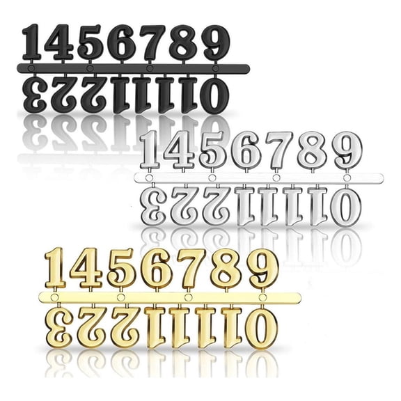 Giaone Creative Clock Numbers Set for Home Decors Metal Arabic Roman Numerals Kits