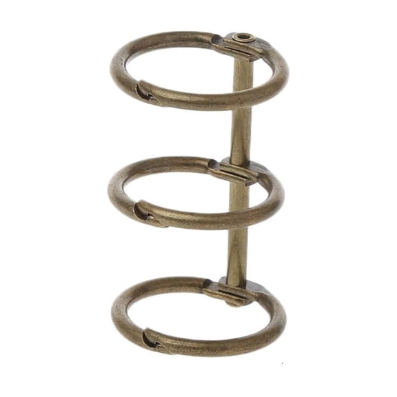 Giaone DIY Metal Clip 3 Holes Ring for Notebook Loose Leaf Diary Photo Album Binding
