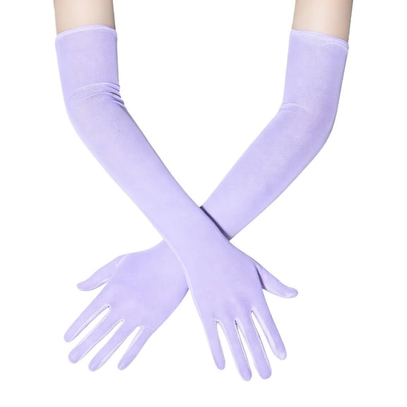 Giaone Delicate Sleeves Long Gloves Thin Elastic Sheer Gloves For Women Party