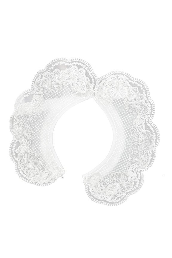 Detachable Collar with Artificial Pearls Embroidery Beadwork Removable Collar