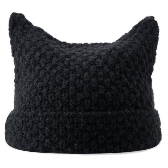 Giaone Devil Horn Hat Little Devil Hat Cat Ear Beanie Crochet Knit Hat Striped Beanie
