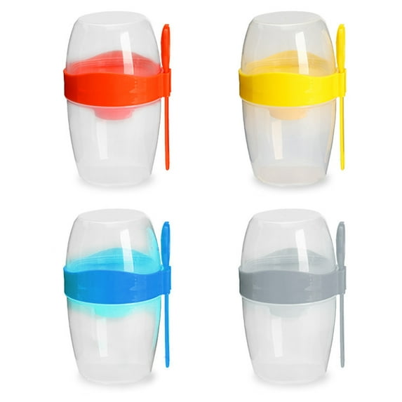 Giaone Dip Box Salad Cup Portable Salad Cup Double Oatmeal Cup Yogurt Nut Fruit Box