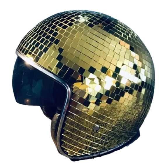 Giaone Disco Hat Sparkly Mirror Reflective Helmet Victorian Hat for Men Women