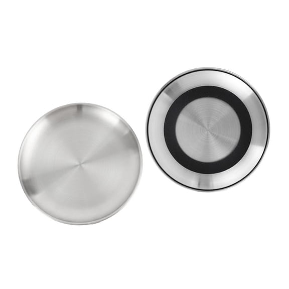 Giaone Dog Dish Stainless Steel Plate Shallow Design Dish For Eating Heavy Duty