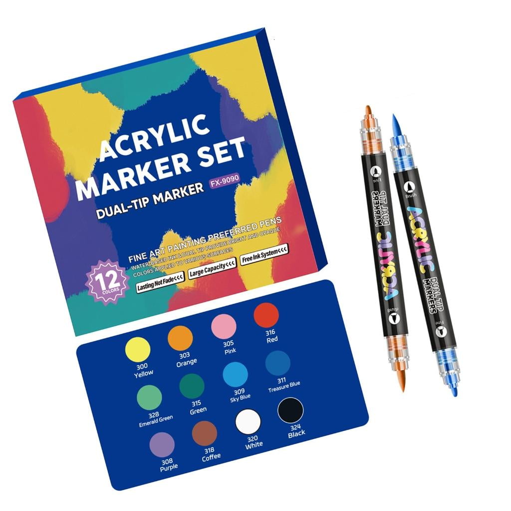 Giaone Double Sided Watercolor Markers Flexible Brush Pens Art Markers Paint Markers