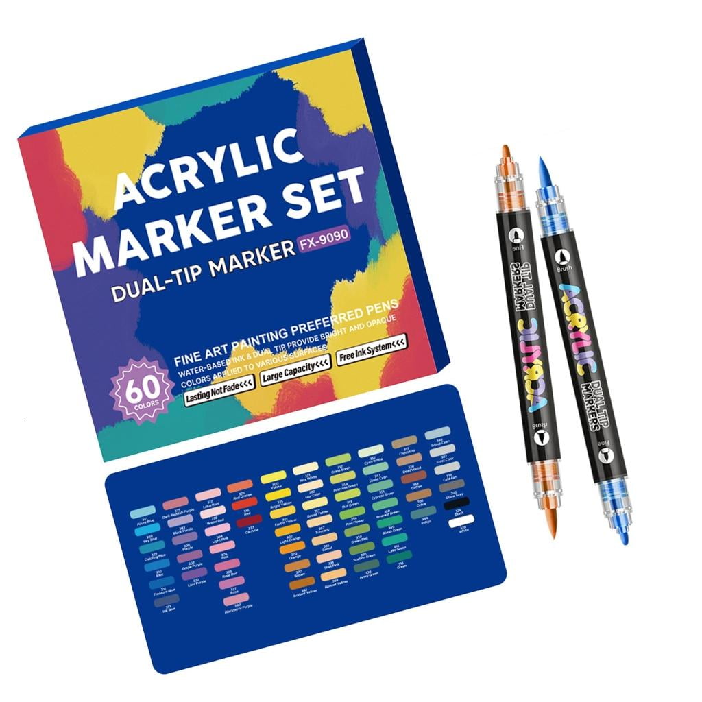 Giaone Double Sided Watercolor Markers Flexible Brush Pens Art Markers Paint Markers