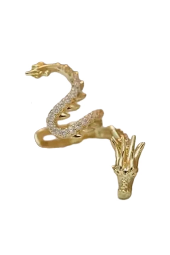 Dragon Clip On Earrings for Non Pierced Ears Unique and Stylish Ear Wrap Studs