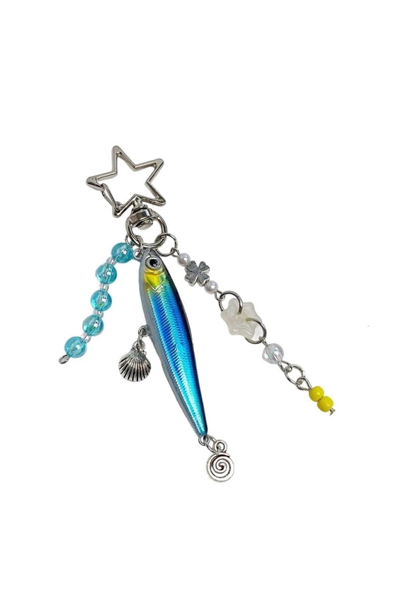 Dynamic Moving Fish Key Holder Decoration Accessory for Bags and Outdoor Gear