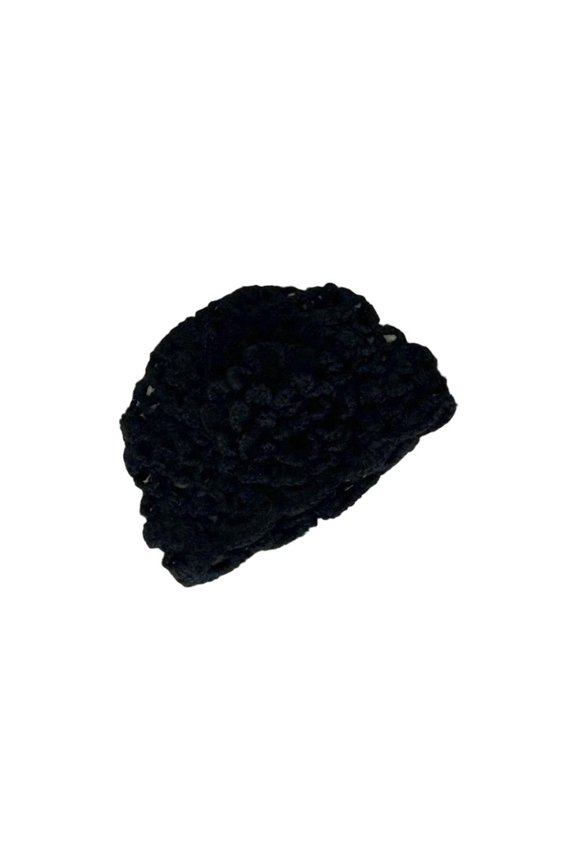 Elegant Crochet Flower Beanies Knit Hat For Women Stylish Winter Caps