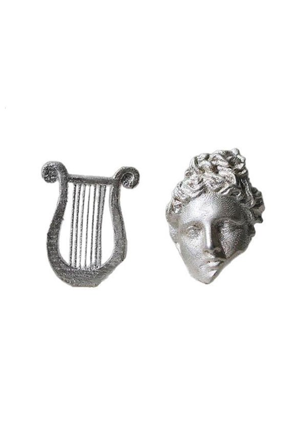 Elegant Earrings Apollo Lyre Shape Earrings Asymmetrical Drop Earrings