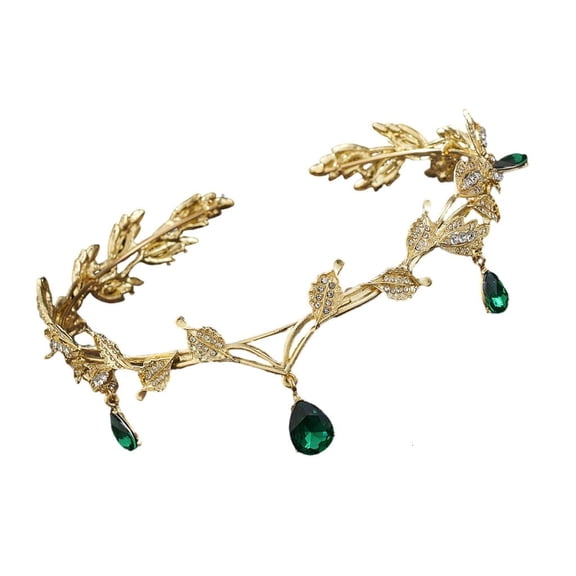 Giaone Elegant Elf Crowns Headband Forehead Jewelry for Bridesmaids Special Occasion