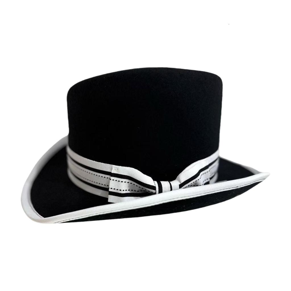 Giaone Elegant Woolen Bowler Hat Costuem Tall Cap For Men Office Formal ...