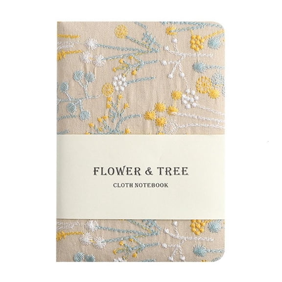 Giaone Embroidered Hardcover Notebook Small Journal Notebook 256 Pages Wide Lined