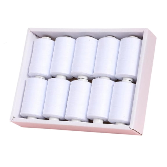 Giaone Enduring Polyester Thread Pack 10 Bright Tone Smooth Sewing Machine Friendly Fade