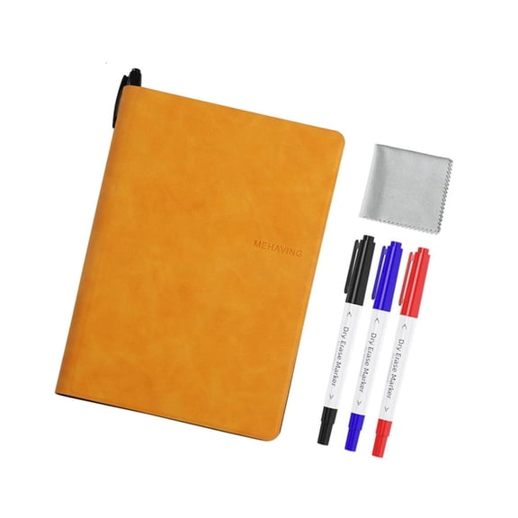 Giaone Erasable Whiteboard Notebook with Marker Double-Side Writing Board