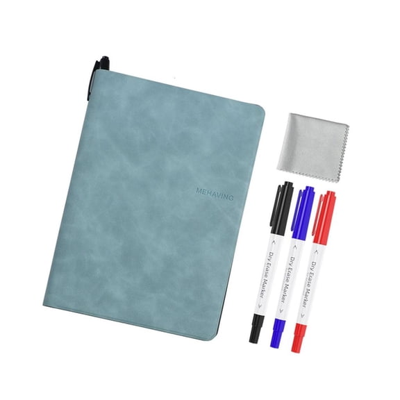 Giaone Erasable Whiteboard Notebook with Marker Double-Side Writing Board