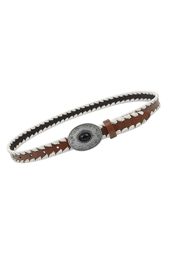 Ethnic Adjustable PU Buckles Charm Strap For Women Daily Wear Jeans