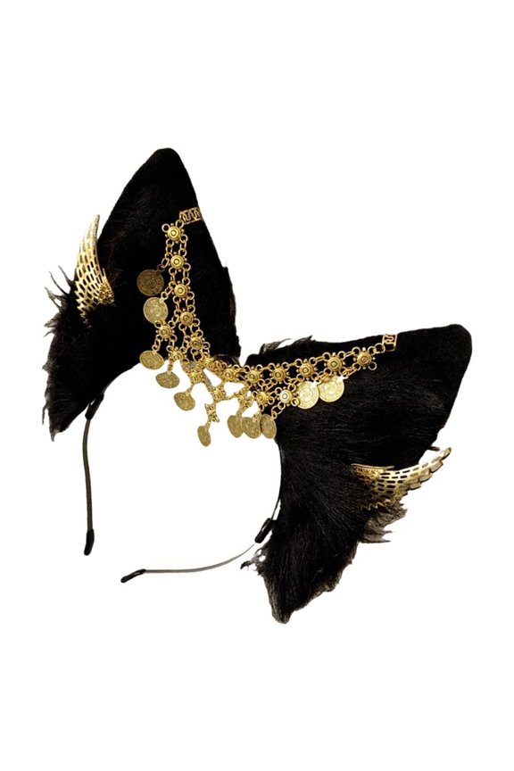 Ethnic Tassesls Ear Headbands Plush Hairhoop for Party Gathering