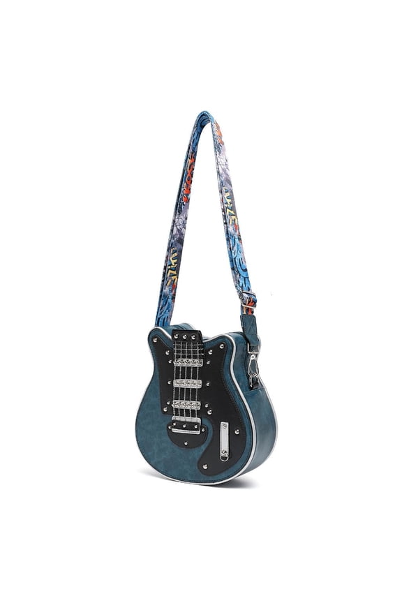 Eye Catching Guitar Shaped PU Bag Shoulder Bag Satchel For Musicians