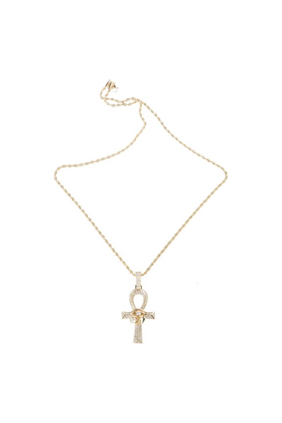 Eye of Horu Crosses Pendant Necklace Egyptian God Symbol Unisex Jewelry