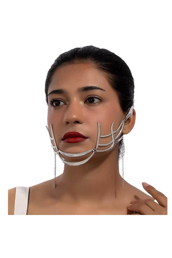 Fashion Gothic Cyber Punk Irregular Silver Color Hollow Women Men Earrings