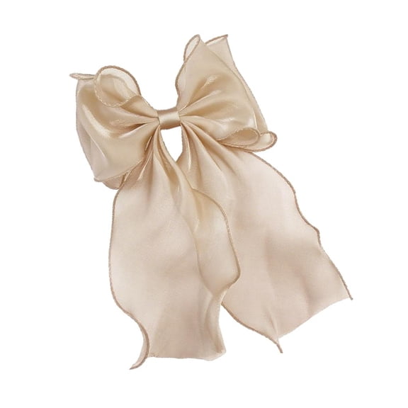Giaone Fashiona Long Tail Hair Bows Secure Hairpin Large Bowknot Hair Clip For Female