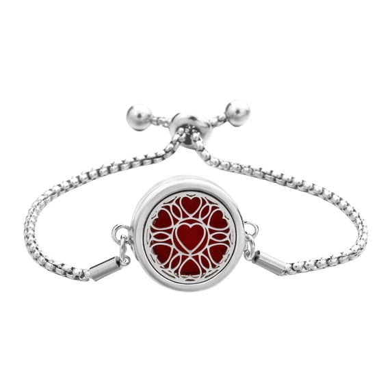 Giaone Fashionabl Essential Oil Diffuser Pendant Bracelet Adjustable Length Bangle Stainless Steel Jewelry Party Accessory