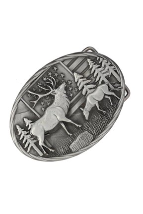 Fashionable Antique Bronze Belt Buckle With Deer Carving And Quick Releases Mechanism For Daily Wear