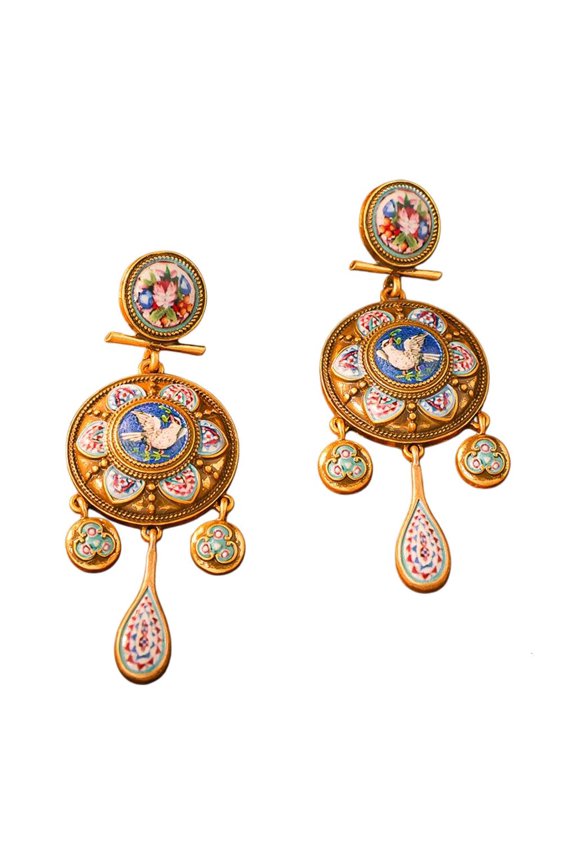 Fashionable Dangle Earrings Showcasing Ornate Metalwork And Whimsical Sound Accents Unique Ear Adornment