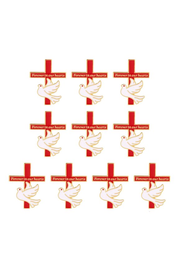 Fashionable Faith Accessory Small Crosses With Peace Bird Charm For Casual Outfits