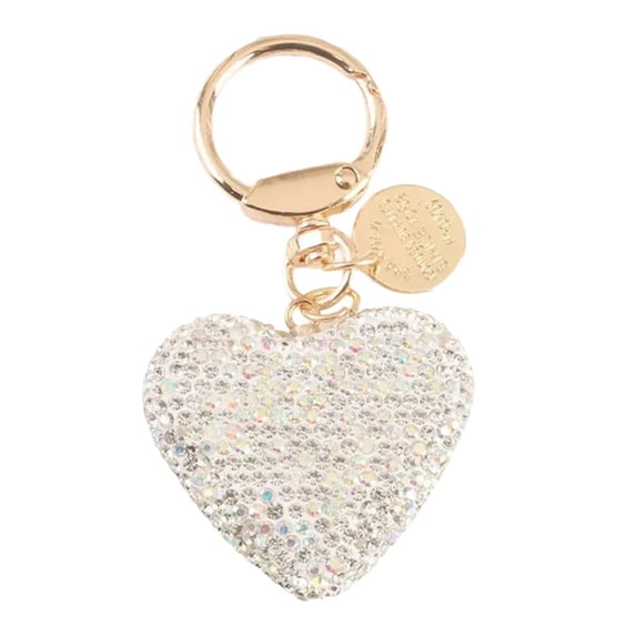 Giaone Rhinestones Heart Keychain Crystals Ornament for Women and Girls Gifts