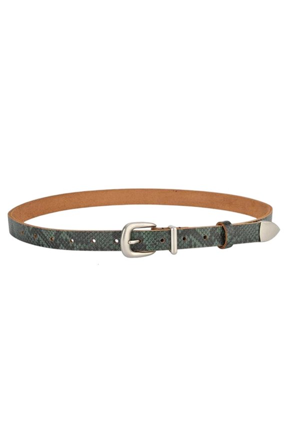 Fashionable Snake Pattern Dress Belt 2.3cm Width Skinny Waist Strap Band Stretchy 110cm Long