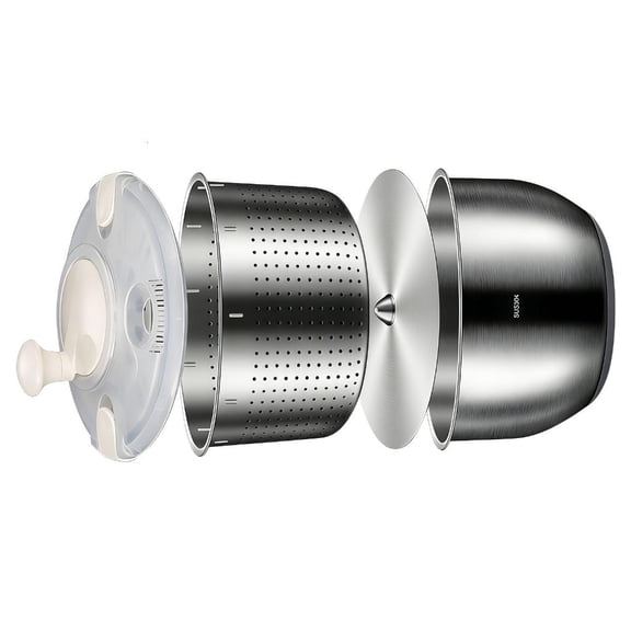 Giaone Fast Dry Salad Spinner Built From Strong Stainless Steel For Crisp Vegetables