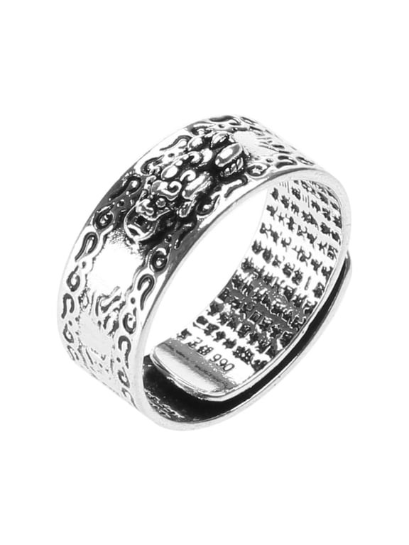 Feng Shui Amulet Wealth Lucky Open Ring PIXIU Ring for Birthday Gift